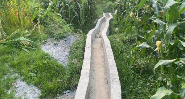 माग्दीको हिलापोखरीमा सिँचाइ आयोजनाको पक्कि नहर
